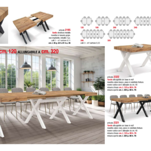 Tavolo da 120 cm allungabile a 320 cm