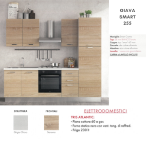 Cucina GIAVA SMART 255 + Tris
