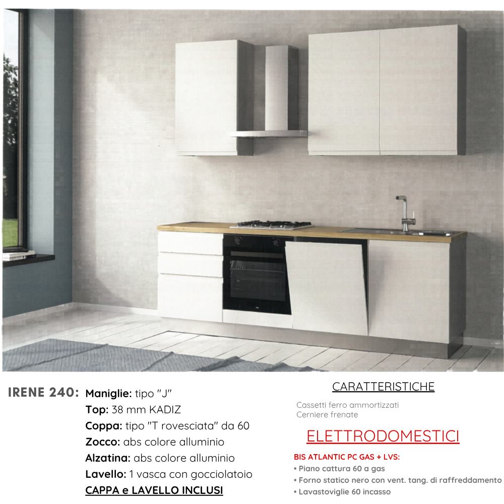 Cucina IRENE 240 + Bis / Bis lvs
