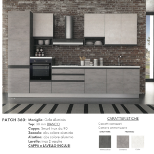 Cucina PATCH 360 cm + Poker