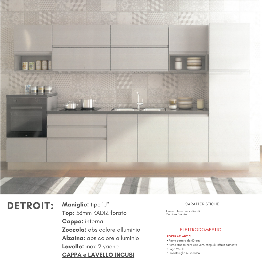 Cucina DETROIT 360 cm + Poker - immagine 2