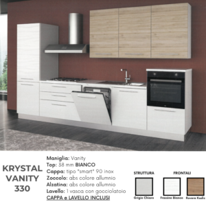 Cucina Krystal Vanity 330 cm + Poker