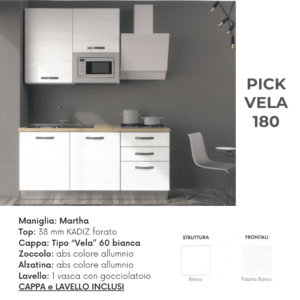 Cucina PICK VELA 180 + Pc gas e Microonde