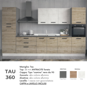 Cucina TAU 360 cm + Tris